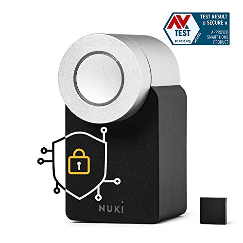 Nuki Smart Lock 2.0 | Cerradura electrónica para puerta | Bloqueo vía Bluetooth | Fácil reequipamiento | iPhone & Android | Para acceso remoto Nuki Bridge.