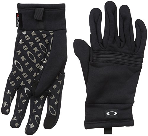 Oakley Guantes de Forro Polar Diamondback para Hombre, Color Negro Azabache, M