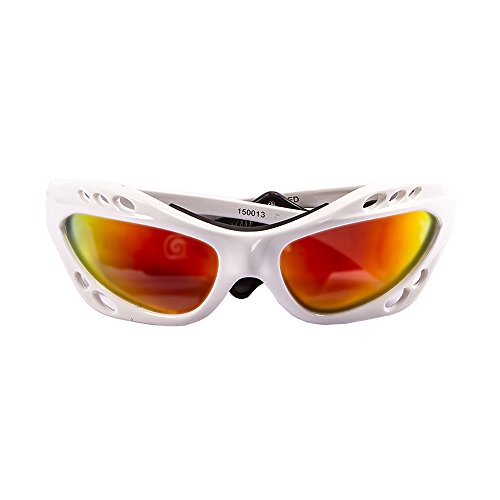 Ocean Sunglasses Cumbuco - Gafas de Sol polarizadas - Montura : Blanco Brillante - Lentes : Amarillo Espejo (15001.3)