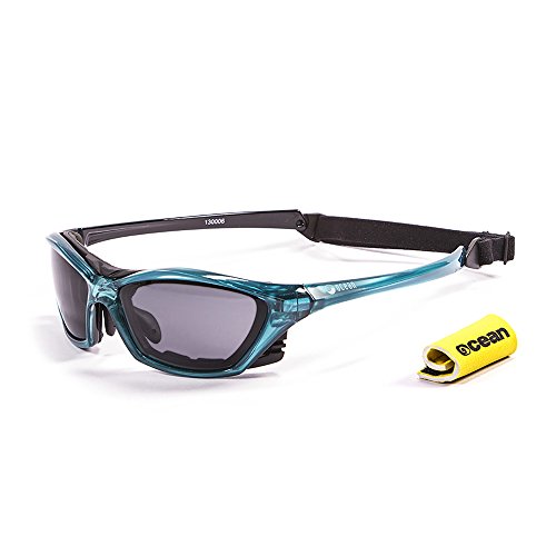 Ocean Sunglasses Lake Garda - Gafas de Sol polarizadas - Montura : Azul Transparente - Lentes : Ahumadas (13000.6)