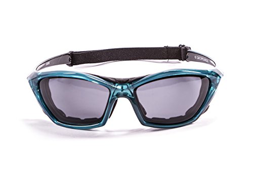 Ocean Sunglasses Lake Garda - Gafas de Sol polarizadas - Montura : Azul Transparente - Lentes : Ahumadas (13000.6)