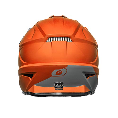 O'NEAL | Casco de Motocross | Motocicleta Enduro | Carcasa ABS, Norma de Seguridad ECE 22.05, Ventilaciones para una óptima ventilación y refrigeración | Casco 1SRS Solid | Adulto | Naranja | Talla L