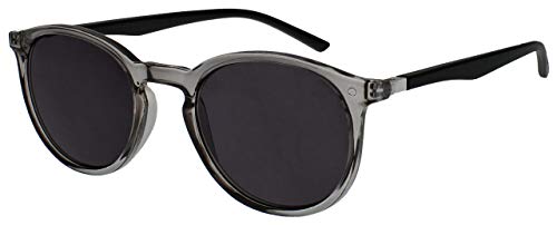 Opulize Met Pack 2 Grande Hombres Mujeres Gris Claro Negro Armas Lectores De Sol Gafas De Lectura UV400 SS60-7C +1,00