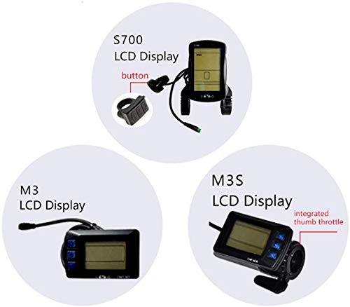 OUYA Kit de conversión de Bicicleta eléctrica de 36 V 350 W con Pantalla LCD, batería y Cargador, Kit de conversión de Bicicleta eléctrica con Control de Cubo de Motor sin escobillas,B,27.5''