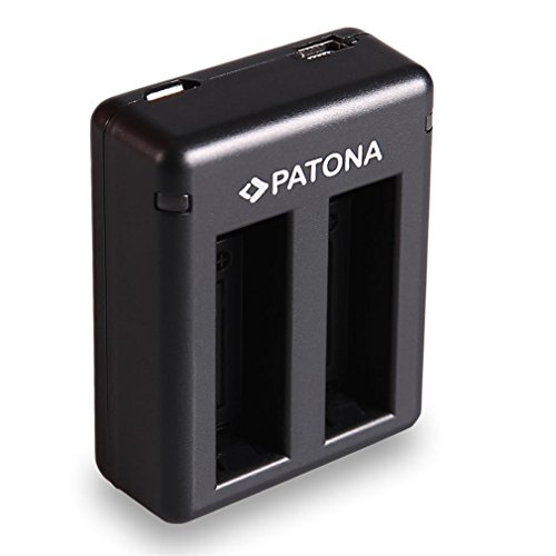 PATONA Cargador Doble para GMICP902937 Bateria Compatible con Garmin Virb Ultra 30, 010-01529-03, 010-12389-15