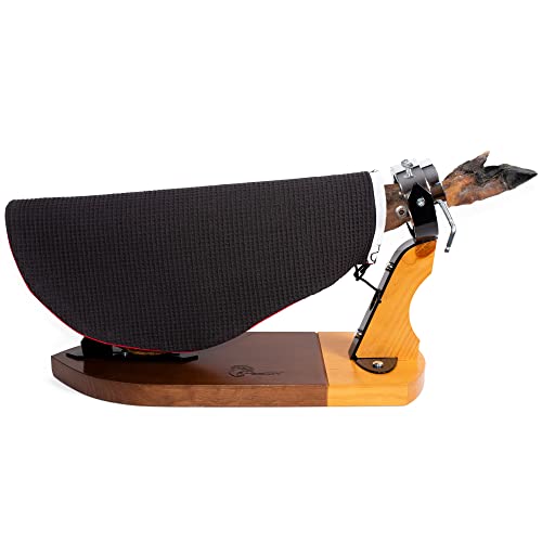 PECELLÍN Cubre Jamon PROFESIONAL, Cubrejamonero con Doble Tela 57cm, Fabricado en España, Cubrejamon con 70% Algodón y 30% Poliester, Funda para Cubrir Patas y Paletas de Jamones Negro