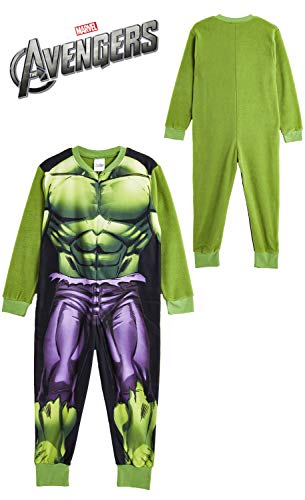 Pijama de una pieza para niños de Marvel con personajes de Hulk y los Vengadores, todo en uno, regalo para niños Hulk 4-5 Años