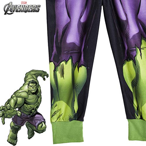 Pijama de una pieza para niños de Marvel con personajes de Hulk y los Vengadores, todo en uno, regalo para niños Hulk 4-5 Años