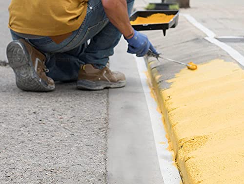 Pintura al Agua para la Señalización de Suelos, Vados, Parkings, Terrazas, Carreteras. Pavimont Acqua (15L, Amarillo Señalización 130)