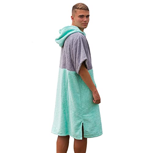 Poncho Toalla de Surf (Gris / Menta, M/L)