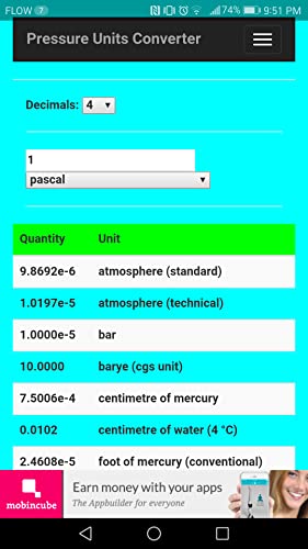 Pressure Units Converter