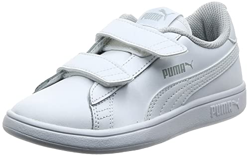 PUMA Smash v2 L V Inf, Zapatillas Unisex niños, White White, 21 EU