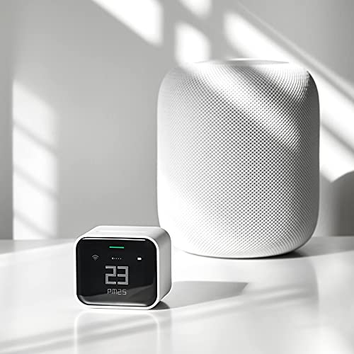 Qingping Air Monitor Lite, sensor de calidad del aire interior Wi-Fi compatible con Apple HomeKit detecta CO2, PM2.5, PM10, temperatura y humedad