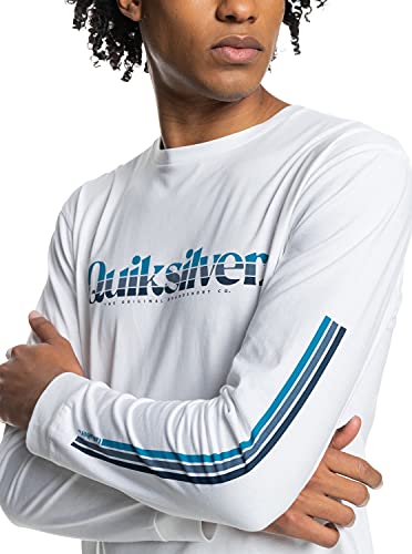 Quiksilver - Camiseta de Manga Larga - Hombre - L - Blanco