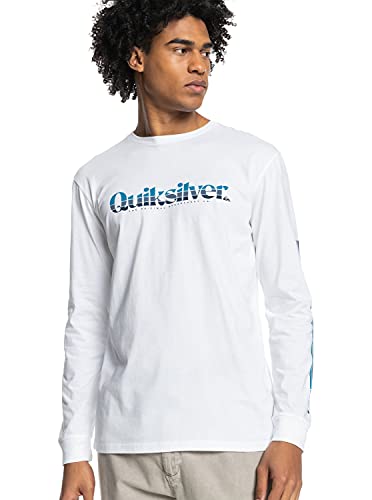 Quiksilver - Camiseta de Manga Larga - Hombre - L - Blanco