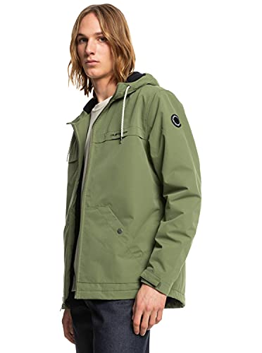 Quiksilver - Chaqueta Parka Repelente al Agua - Hombre - L - Verde