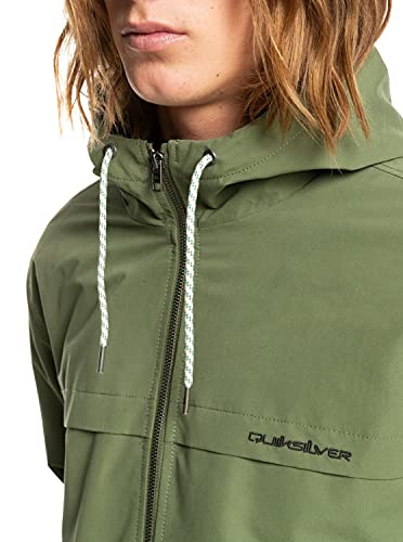 Quiksilver - Chaqueta Parka Repelente al Agua - Hombre - L - Verde