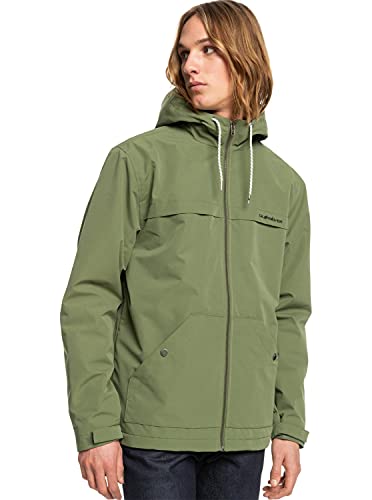 Quiksilver - Chaqueta Parka Repelente al Agua - Hombre - L - Verde