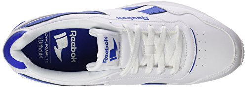 Reebok Royal Glide Ripple Clip, Zapatillas Hombre, White/Vital Blue, 40.5 EU