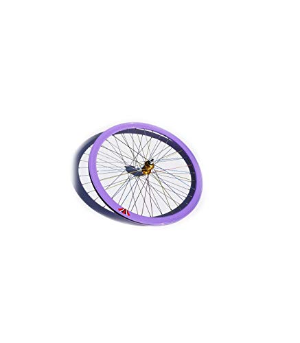 Riscko Wonduu 003l Rueda Delantera Bicicleta Personalizada Fixie Talla L Morado