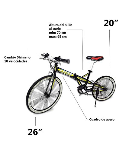 Riscko Wonduu Bicicleta Plegable Bep-26 Negro