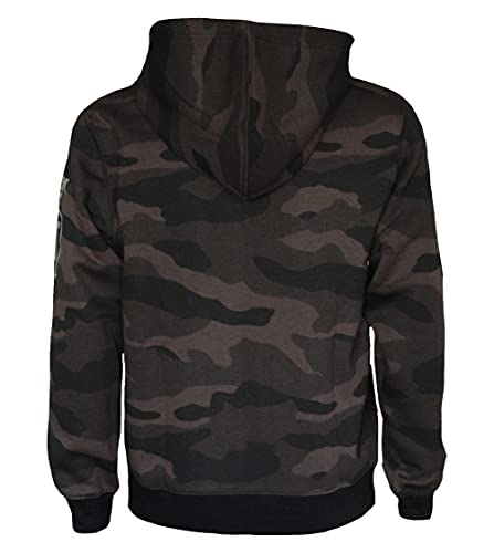 ROCK-IT Apparel Sudadera con Capucha para Hombre Sudadera Urban Streetstyle con Capucha Cremallera y Forro Polar en el Interior Sudadera con Capucha S-5XL RI1054 Dark Camo L