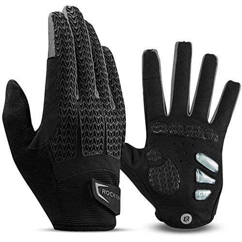 ROCKBROS Guantes de Ciclismo con Pantalla Táctil Acolchados SBR para Bicicleta Montaña MTB Motocicleta Deportes al Aire Libre, Hombres y Mujeres