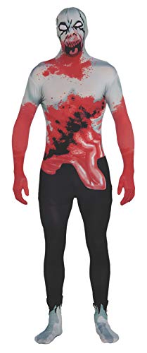 Rubini 3880727 - 2nd Skin Zombie Adulto, L, rosso / nero