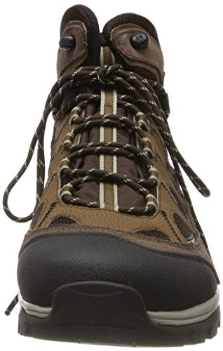 Salomon Authentic Gore-Tex (impermeable) Hombre Zapatos de trekking, Marrón (Black Coffee/Chocolate Brown/Vintage Kaki), 47 ⅓ EU