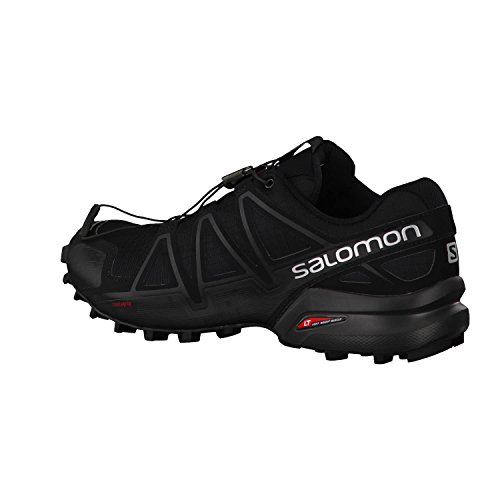 Salomon Speedcross 4 Hombre Zapatos de trail running, Negro (Black/Black/Black Metallic), 48 EU