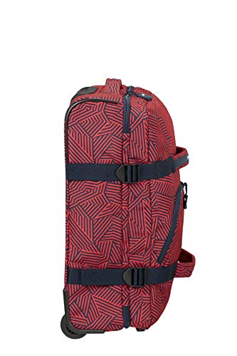 Samsonite Rewind Bolsa de Viaje con Ruedas S, 55 cm, 45 L, Rojo (Capri Red Stripes)