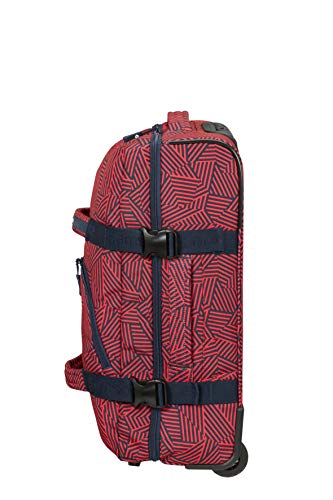 Samsonite Rewind Bolsa de Viaje con Ruedas S, 55 cm, 45 L, Rojo (Capri Red Stripes)