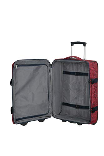 Samsonite Rewind Bolsa de Viaje con Ruedas S, 55 cm, 45 L, Rojo (Capri Red Stripes)