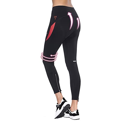 Santic Culote Ciclismo Mujer Culote Bicicleta Pantalones Largos de Ciclismo/Bicicleta/MTB con Badana para Mujeres Rosa EU L