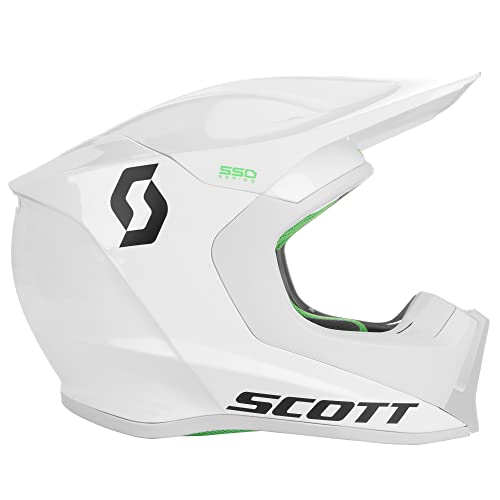 Scott 550 Hatch MX Enduro Moto Casco Blanco/Negro/Verde 2018