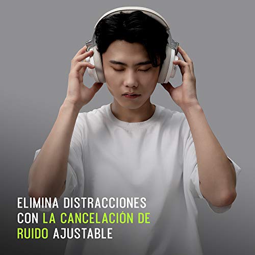 Shure AONIC 50 - Auriculares inalámbricos y con cancelación de Ruido, Calidad de Estudio, Bluetooth 5, Ajuste Seguro sobre la Oreja, 20 Horas de batería, fácil de Utilizar - Blanco/Bronceado