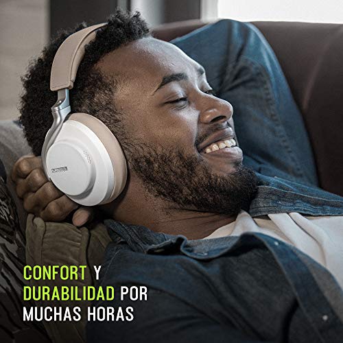 Shure AONIC 50 - Auriculares inalámbricos y con cancelación de Ruido, Calidad de Estudio, Bluetooth 5, Ajuste Seguro sobre la Oreja, 20 Horas de batería, fácil de Utilizar - Blanco/Bronceado