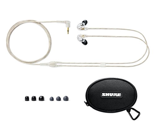 Shure SE215-CL Transparente Intraaural Auricular - Auriculares (Intraaural, Alámbrico, 22-17500 Hz, 107 dB, 20 Ω, Transparente)