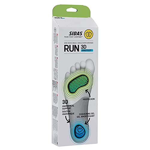 Sidas 3D Run Protect - Plantilla de running unisex para adulto (talla del fabricante: 46-48)