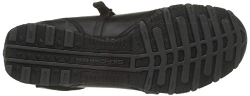 Skechers Bikers-Ribboneer, Bailarinas Mujer, Negro (BLK Black Leather/Satin Trim), 38 EU