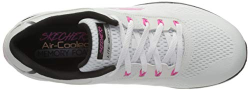 Skechers Flex Appeal 3.0-Quick Voyage, Zapatillas sin Cordones Mujer, Multicolor Blanco Azul Hot Pink Wbhp, 38 EU