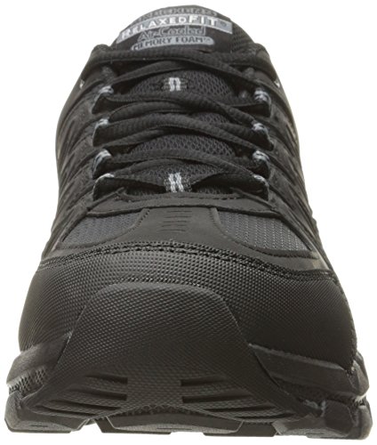 Skechers Outland 2.0-Rip-Staver, Zapatillas Altas Hombre, Negro (BBK Black Leather/Mesh/Trim), 45.5 EU