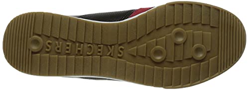 Skechers Zinger-Retro Rockers, Zapatillas Mujer, Negro (BKRD Black Leather/Red Suede/Blue Suede Trim), 37.5 EU