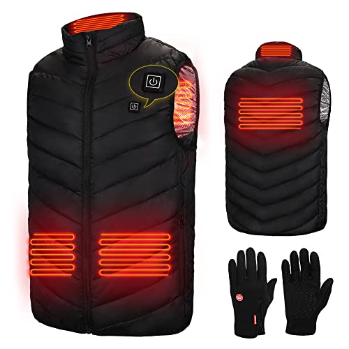 Chaleco calefactable para hombres y mujeres, chaqueta calefactable ligera  de invierno para motocicleta, Control de temperatura eléctrico USB para  exteriores, esquí de invierno, senderismo esquí esquí Gafas de esquí