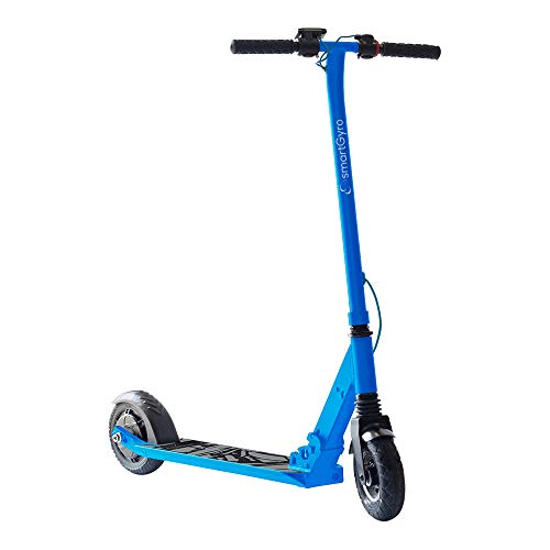 SmartGyro Xtreme XD Patín eléctrico para niños y jóvenes, ruedas 8", 3 velocidades, plegable, ligero, autonomía de 18 Km, batería de litio, freno eléctrico, Scooter, luces traseras, Azul