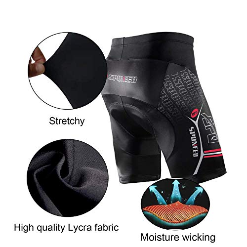 sponeed Hombre Bicicleta Jersey poliéster y Lycra Ciclo de músculos Ropa