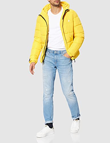 Superdry Con Capucha Chaqueta, Amarillo náutico, XL para Hombre