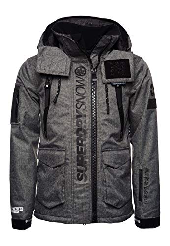 Superdry Ultimate Rescue Chamarra de Nieve para Hombre, Hombre, Color Black Tex Rock, tamaño Extra-Small