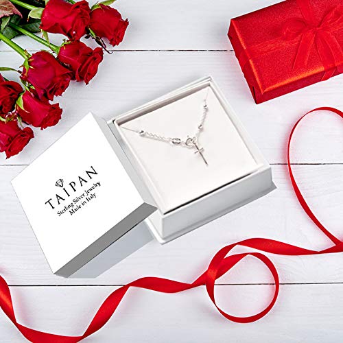 Taipan Pulseras Mujer 925 Plata Original - Este Pulsera de Moda Viene con una Caja y Hecha en Italia /Utilizado Como Regalos Originales Para Mujer Madre Novia /Pulseras Plata Mujer Con Rosario Pequeño