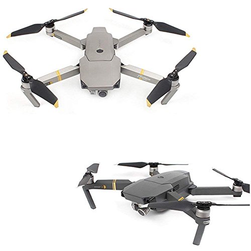 Tamlltide Mavic Pro Hélices de bajo ruido DJI Mavic Pro / DJI Mavic Pro Platinum Hélices de liberación rápida de bajo ruido, 2 pares, correa dorada